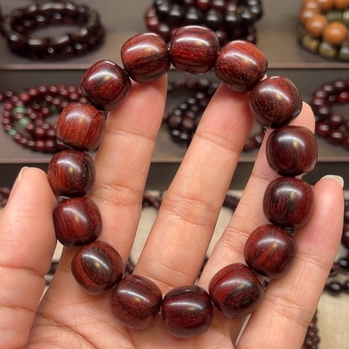 木质类印度小叶紫檀1.5老型珠无油无蜡