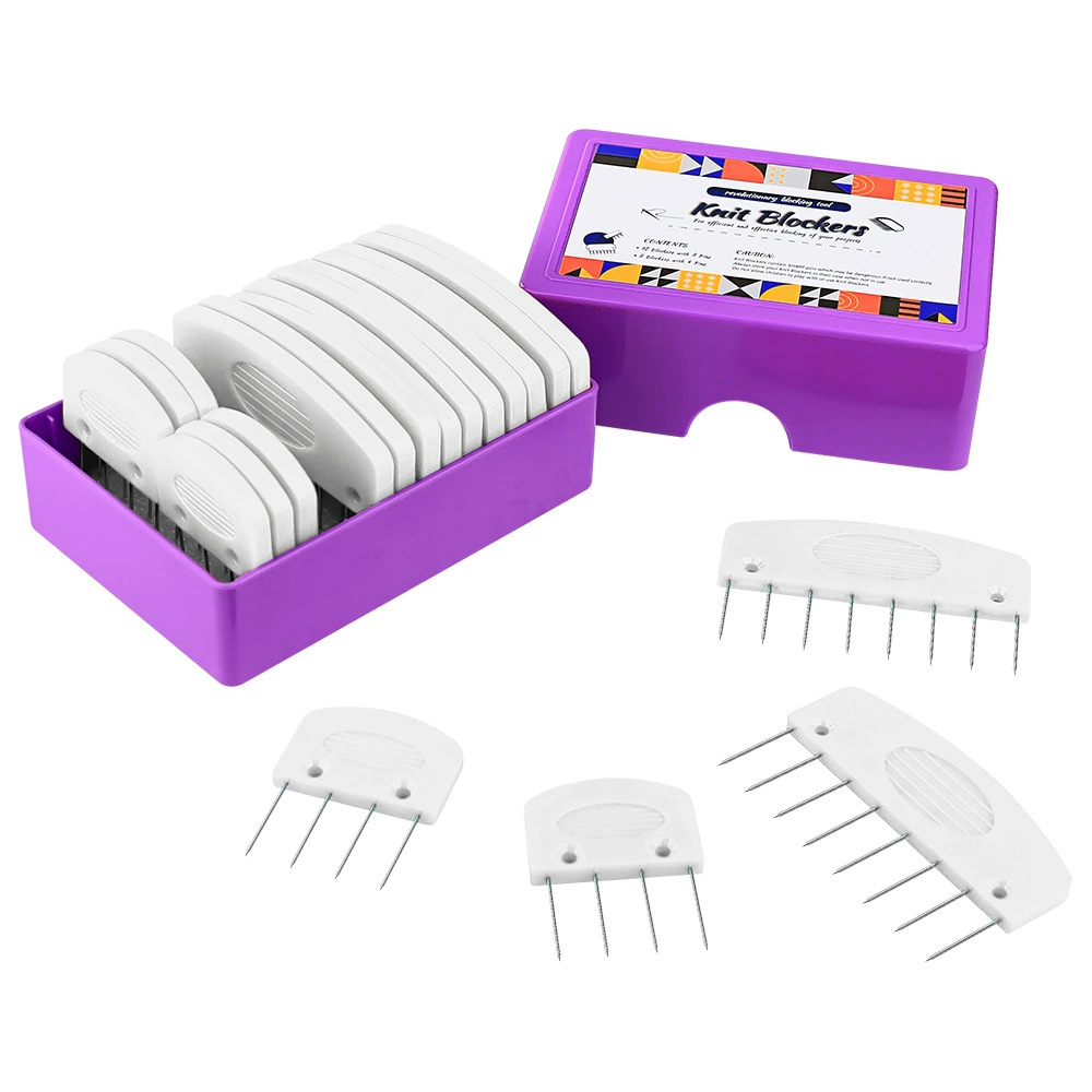 毛衣披肩围巾彩色编织固定针固定梳DIY毛线编织定型工具