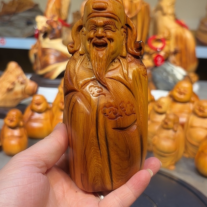 柏木太行崖柏财神爷