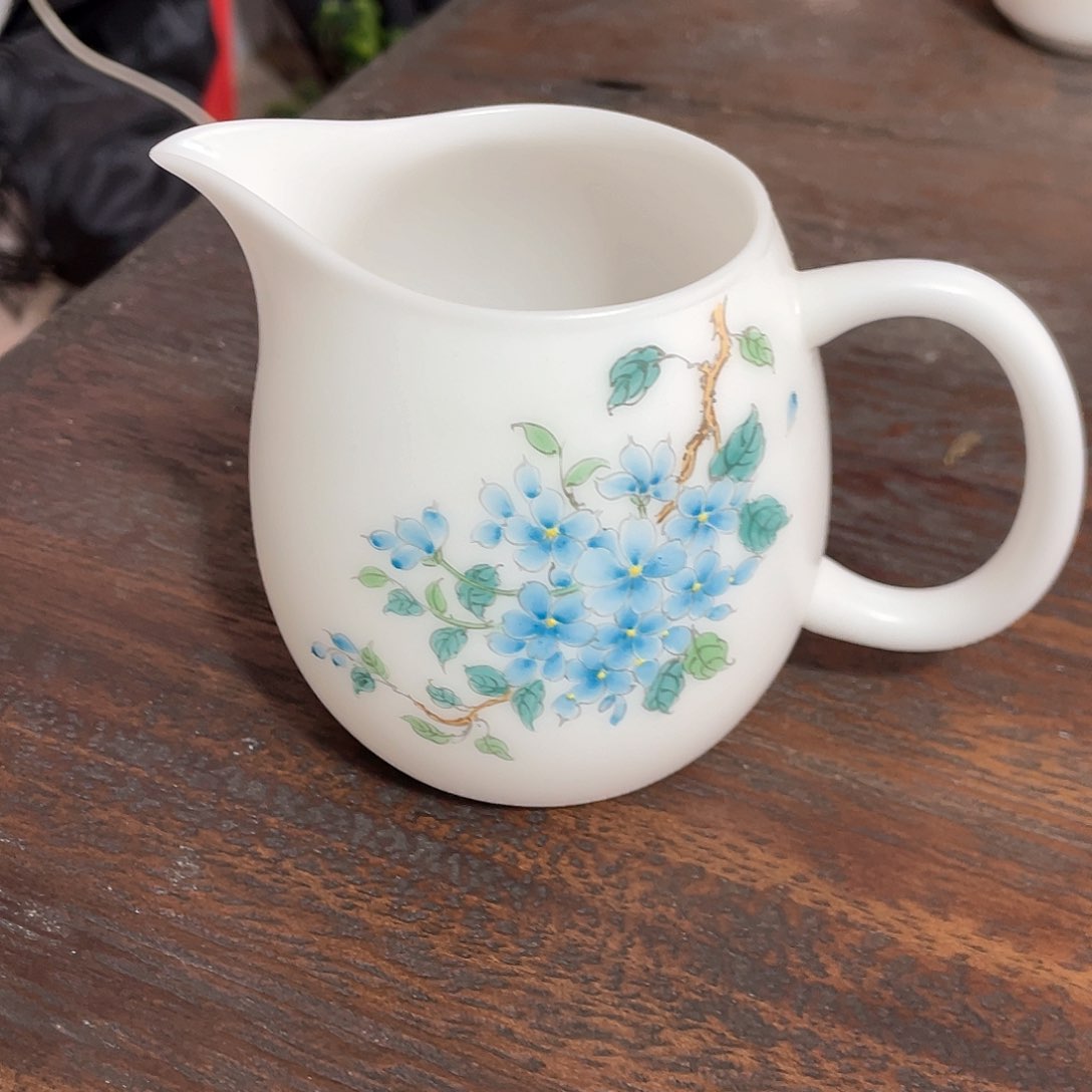 冰种素烧手绘公道杯