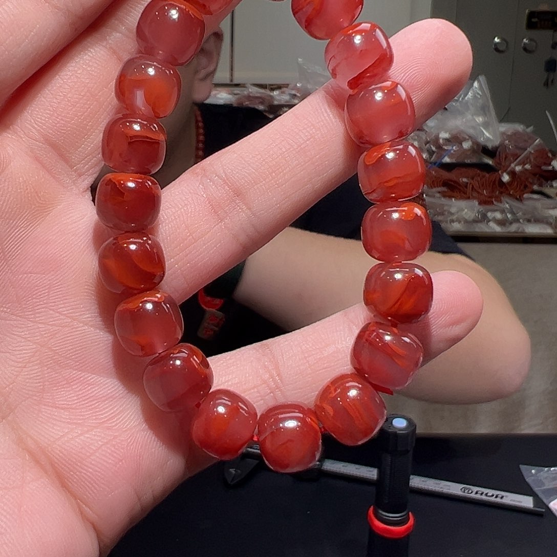 南红玛瑙手链未镶嵌霖*11mm/yz01416