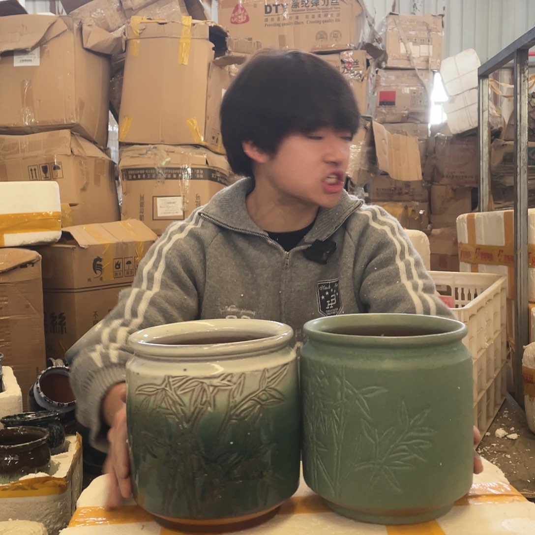 红陶宜兴紫砂花盆