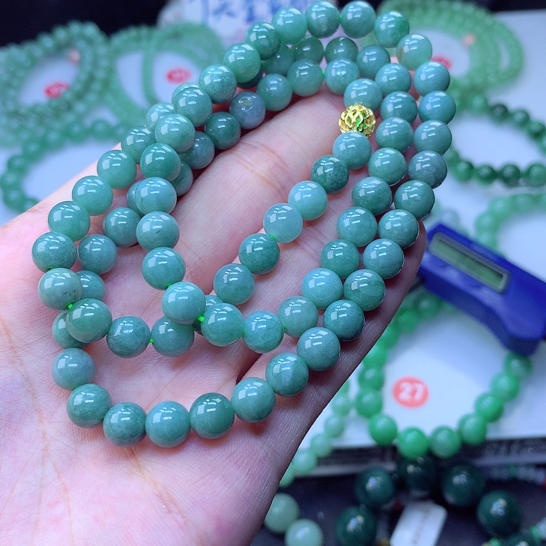 翡翠未镶嵌毛衣链