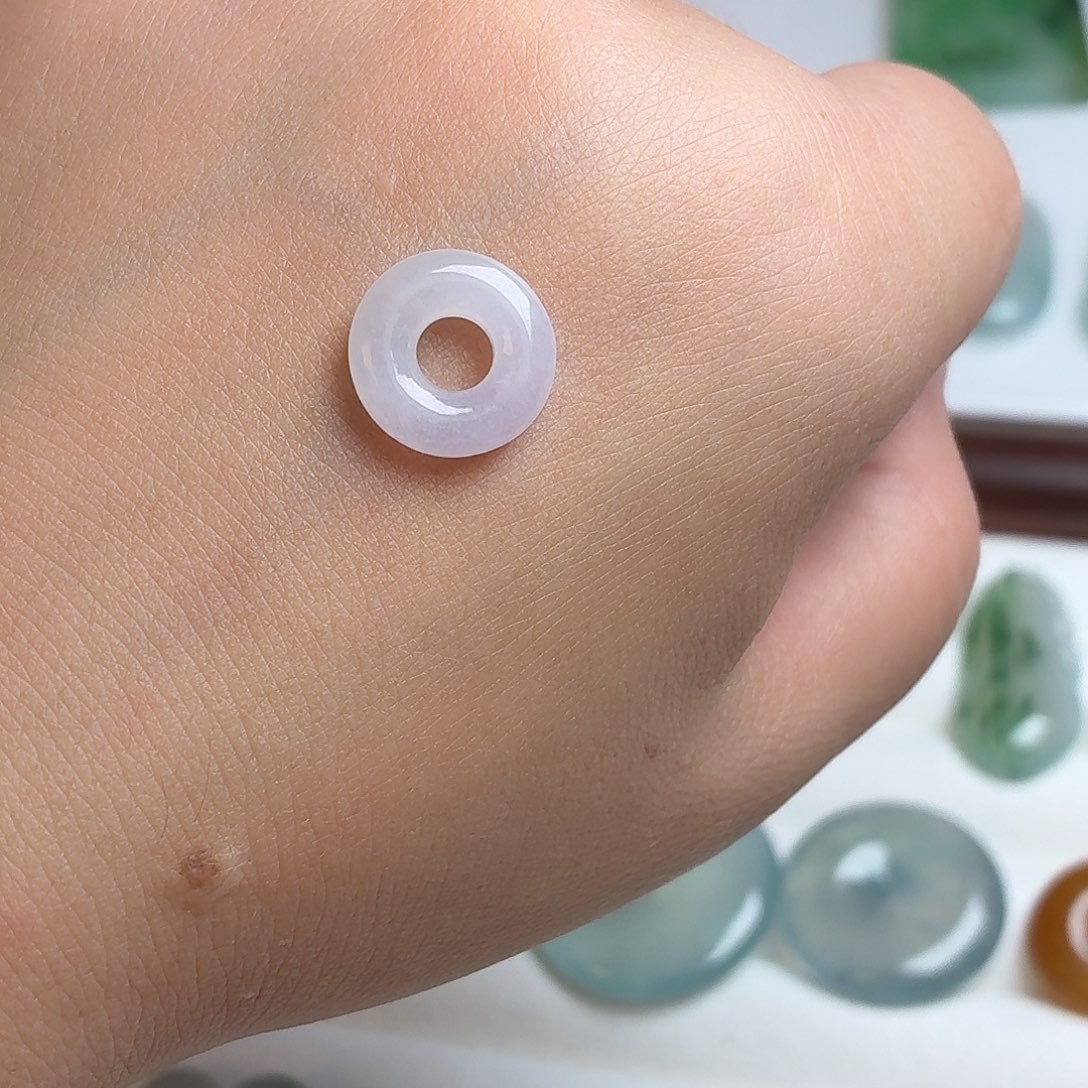 颈饰未镶嵌翡翠冰紫甜甜圈