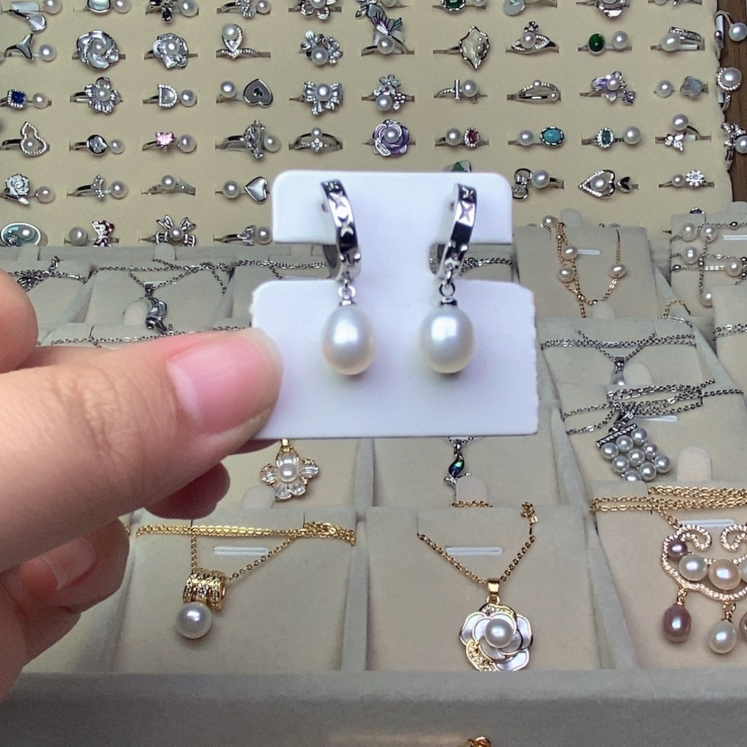 耳饰淡水珍珠银S925镶嵌