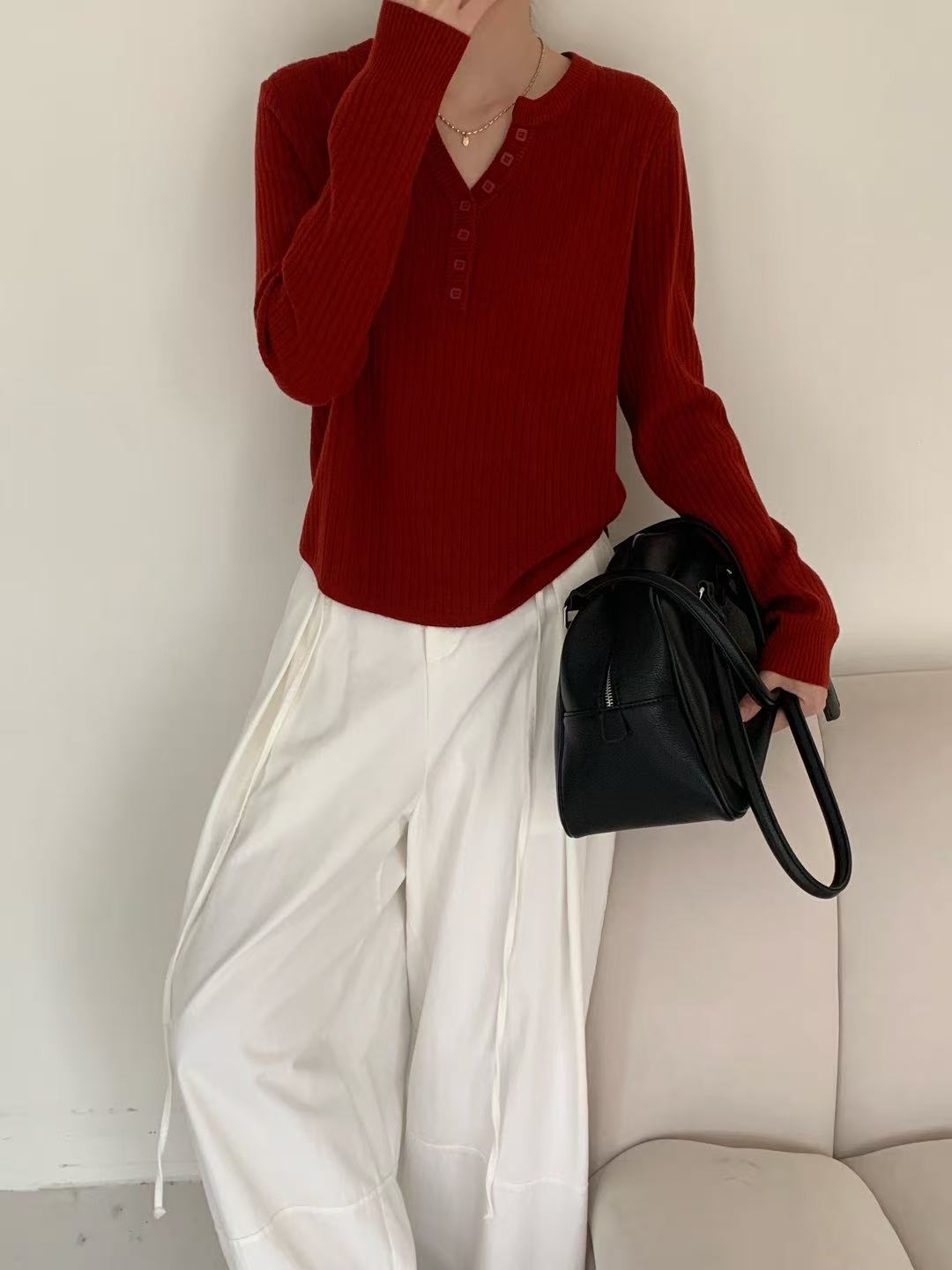 6812新款坑条毛衣