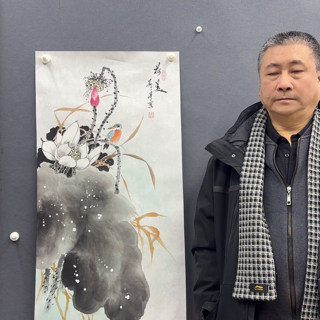 哈***哈国画刘峰三尺作品艺