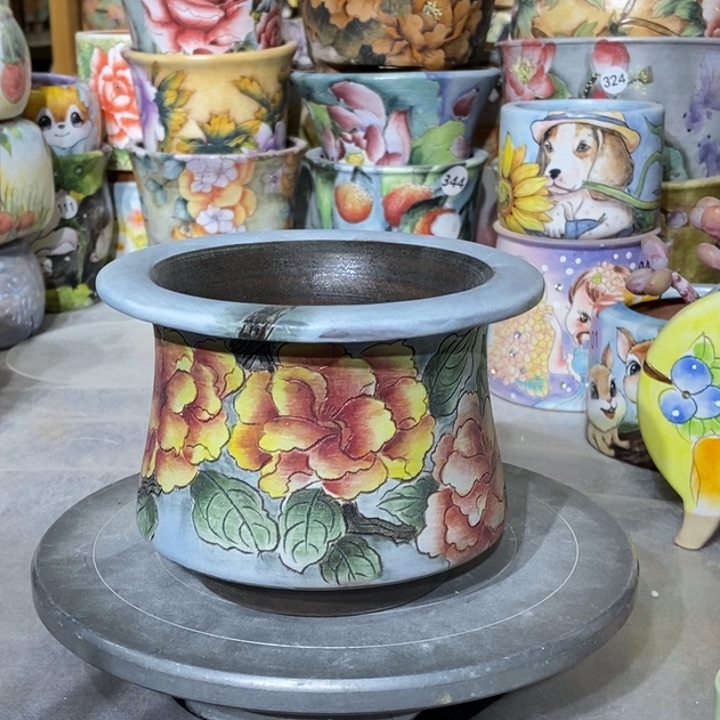 红陶景德镇艺术手绘作品