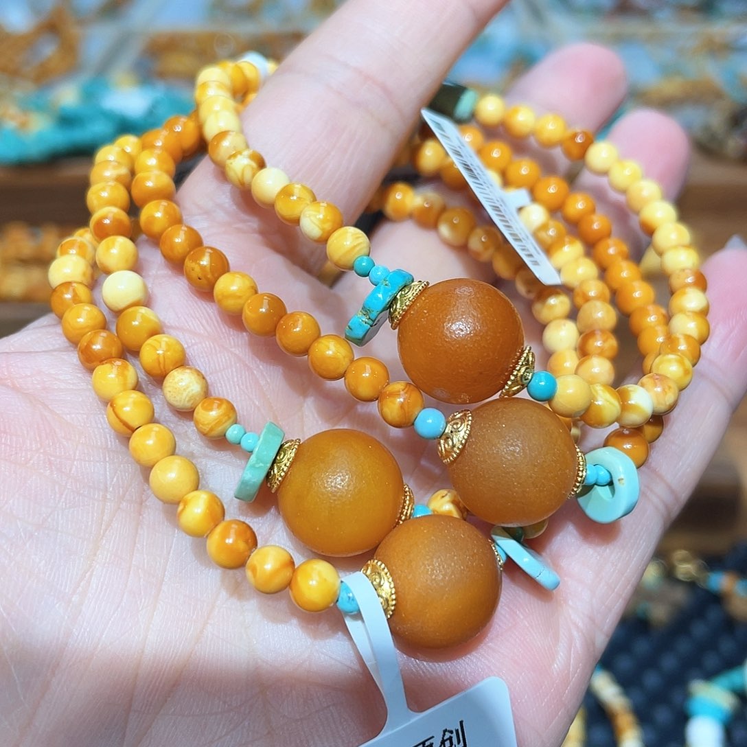 琥珀颈饰未镶嵌手串多样发其一