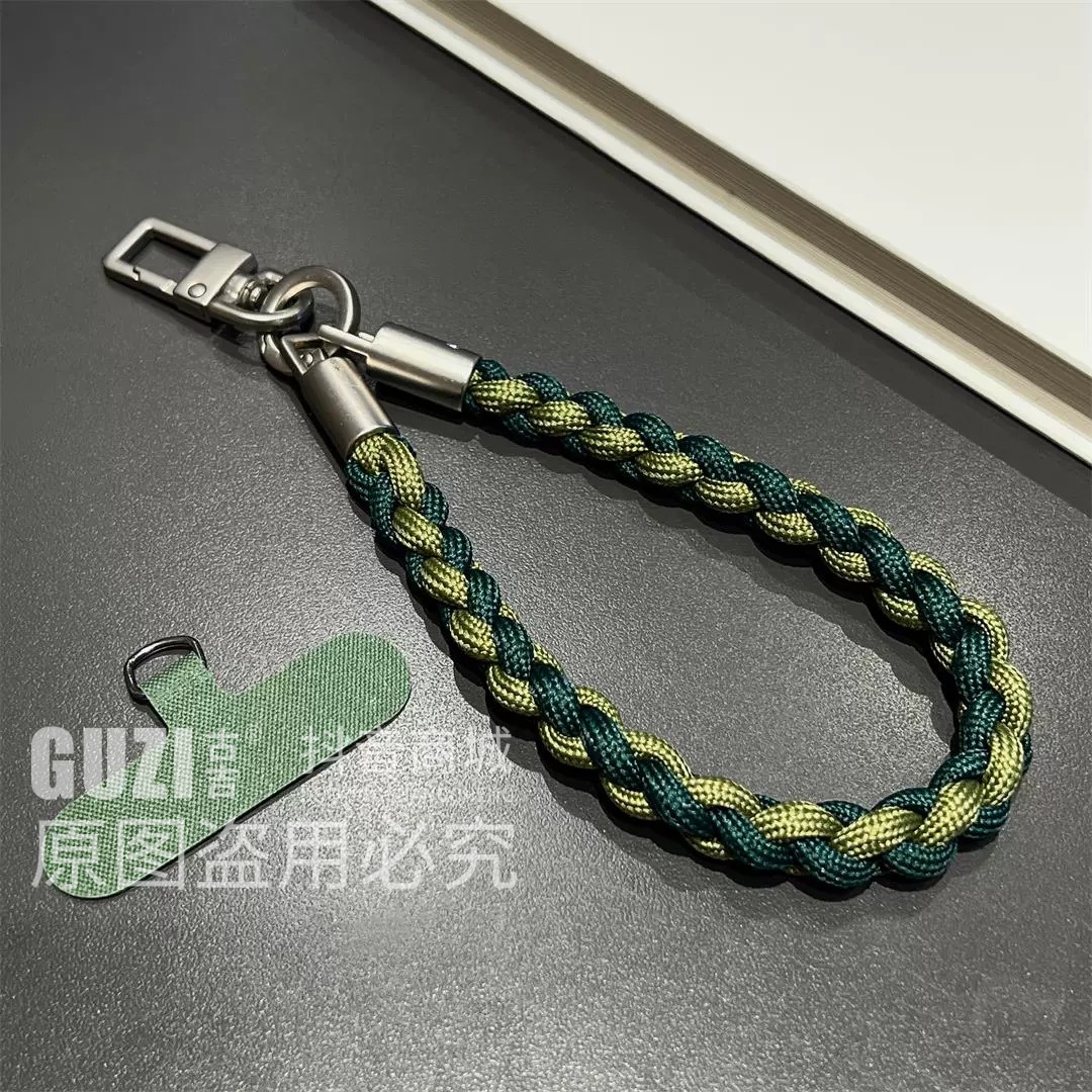 高端短款手工编织户外手机挂绳防摔防丢垫片女通用相机链时尚爆款