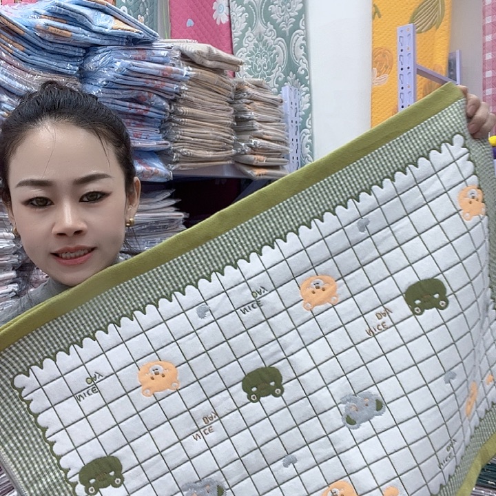 棉绿色钟头纯棉面料