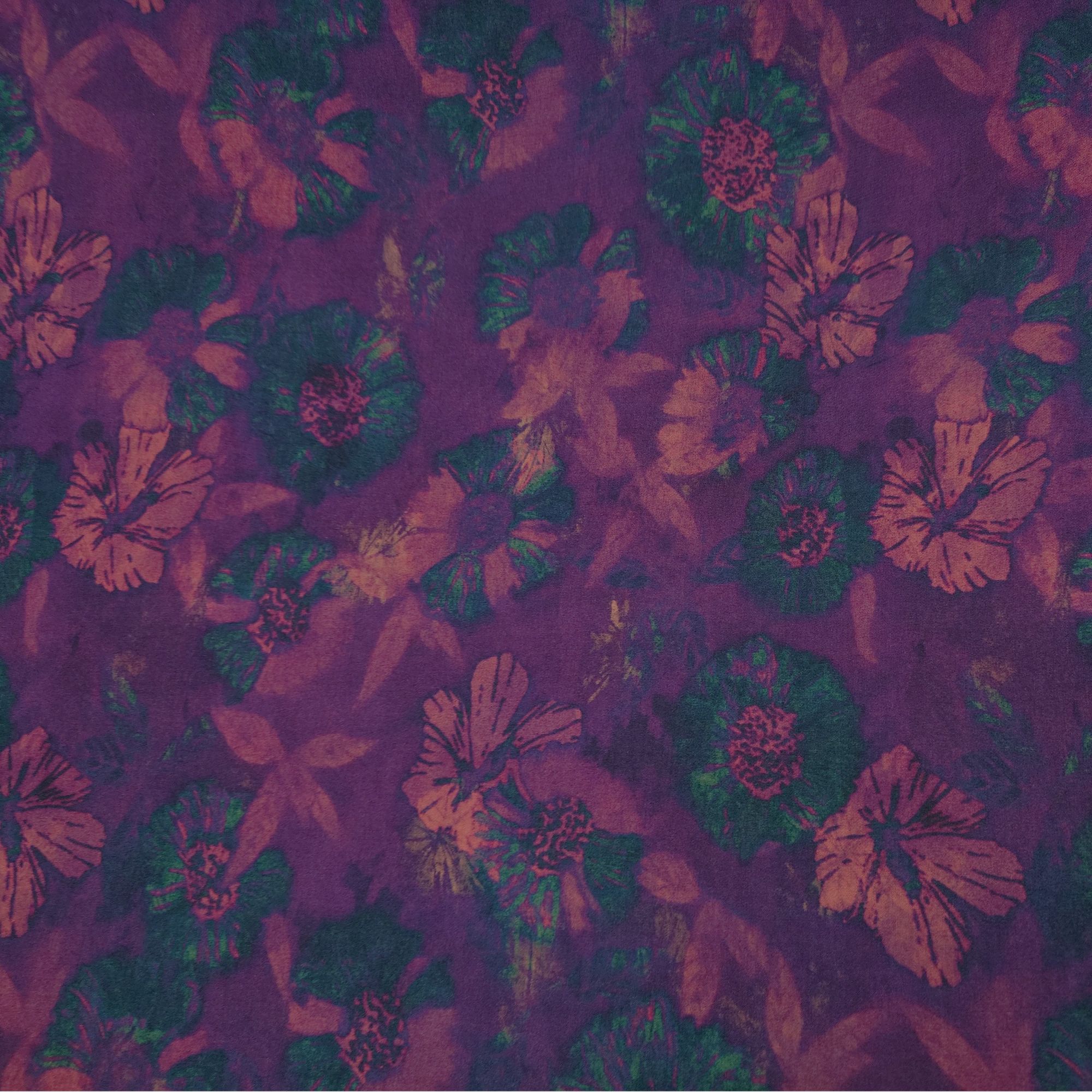 【染底贡缎.暗夜紫】新款染底贡缎棉绸（2米包邮）