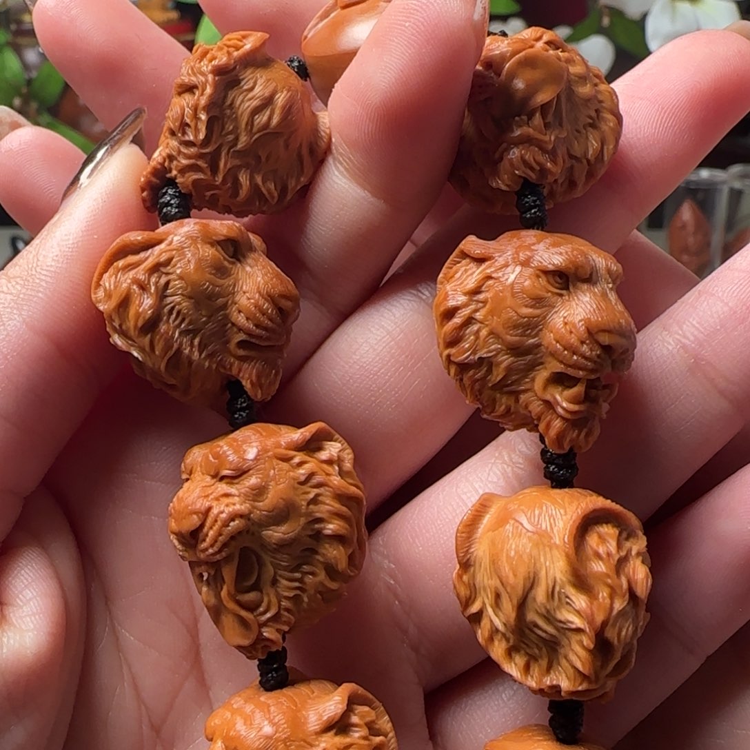 主***律橄榄核手串/手链虎头