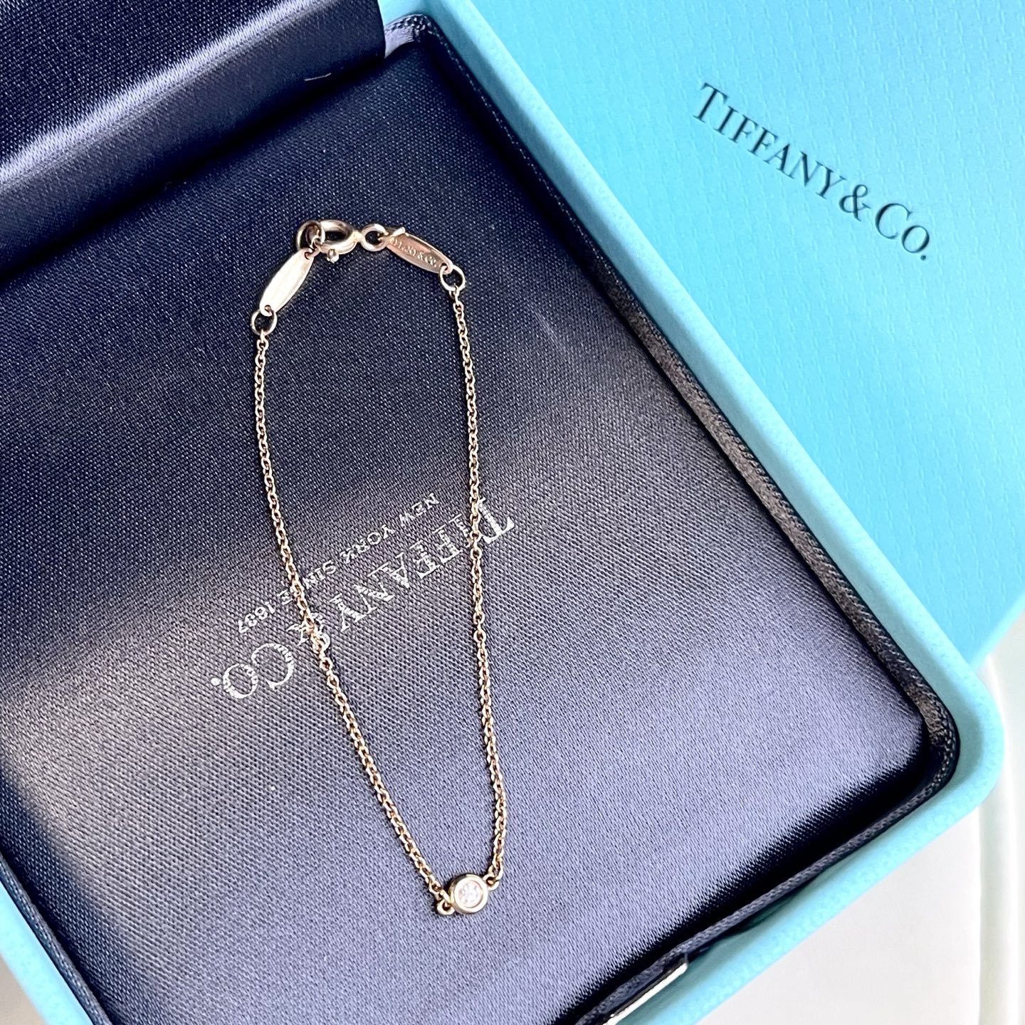95新 Tiffany & Co./蒂芙尼 119596 蒂芙尼单钻手链