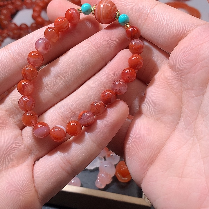南红玛瑙未镶嵌手链