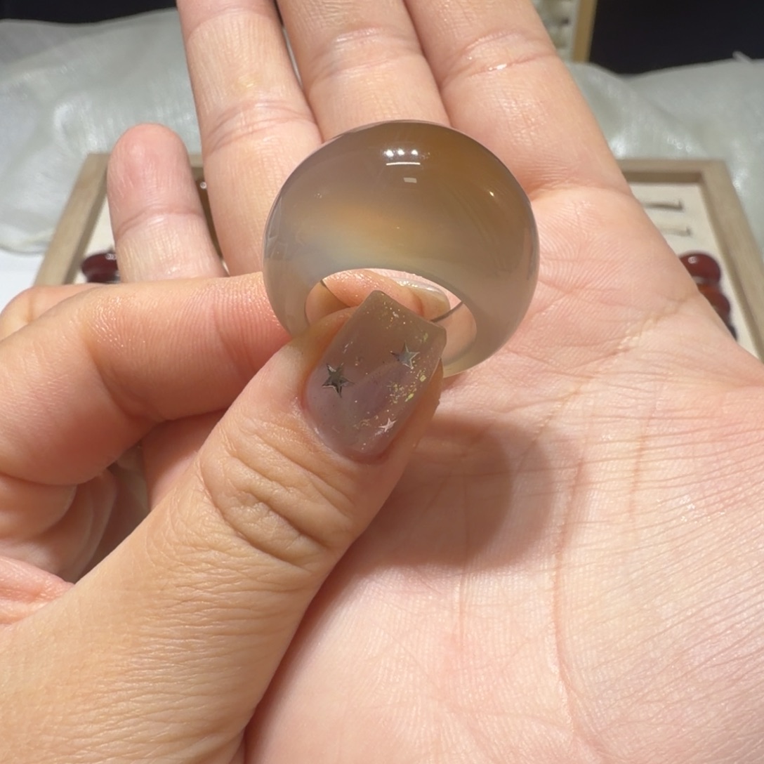 玛瑙/玉髓未镶嵌戒指港16/17不退换