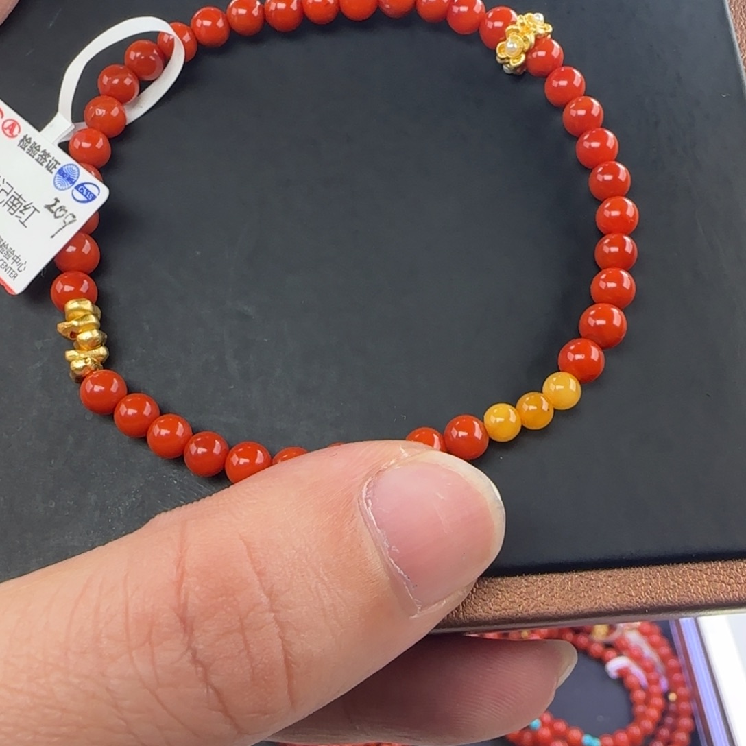 南红玛瑙未镶嵌手链