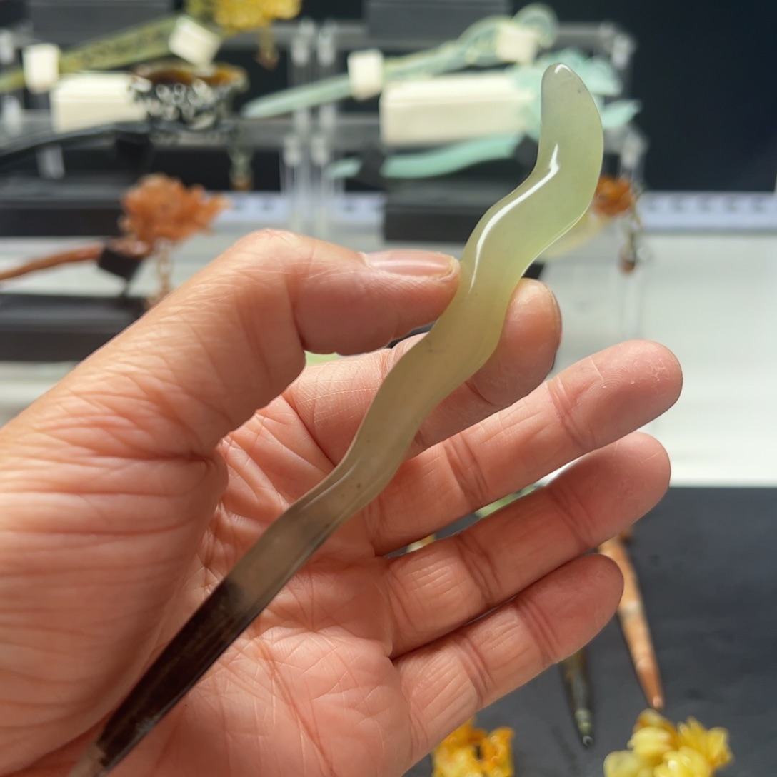 岫玉福利发簪未镶嵌