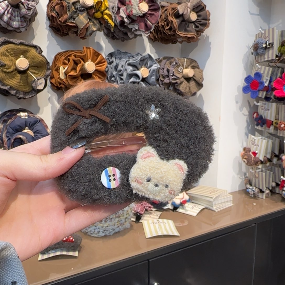 布艺铁合金小熊鲍鱼夹