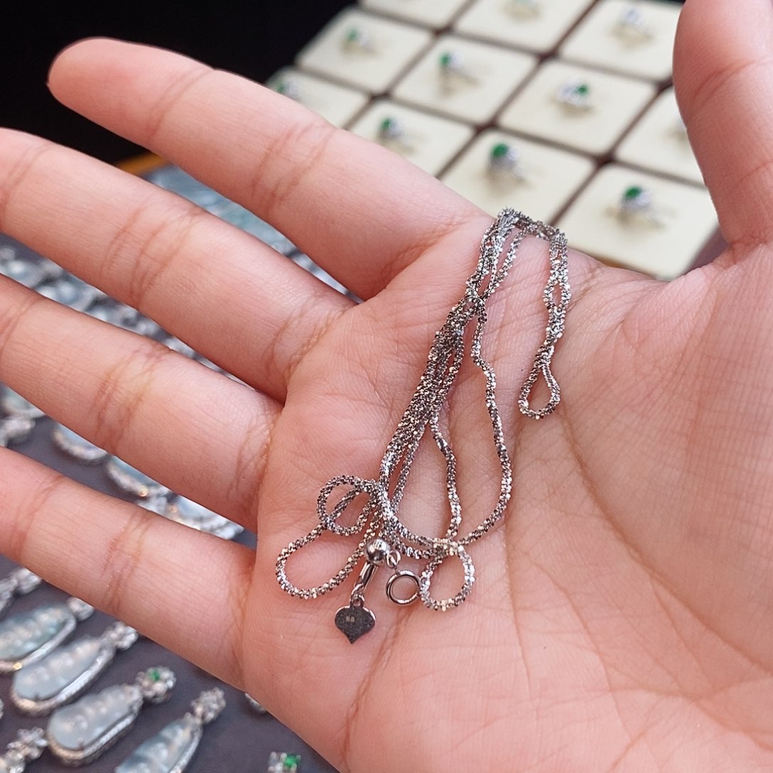 翡翠颈饰未镶嵌*️*天然缅甸a货翡翠项链