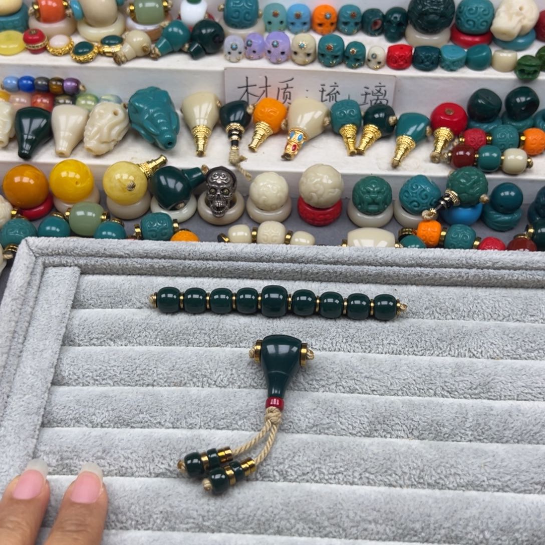 红***军琉璃手工艺品卡10的9连珠➕14的三通套件