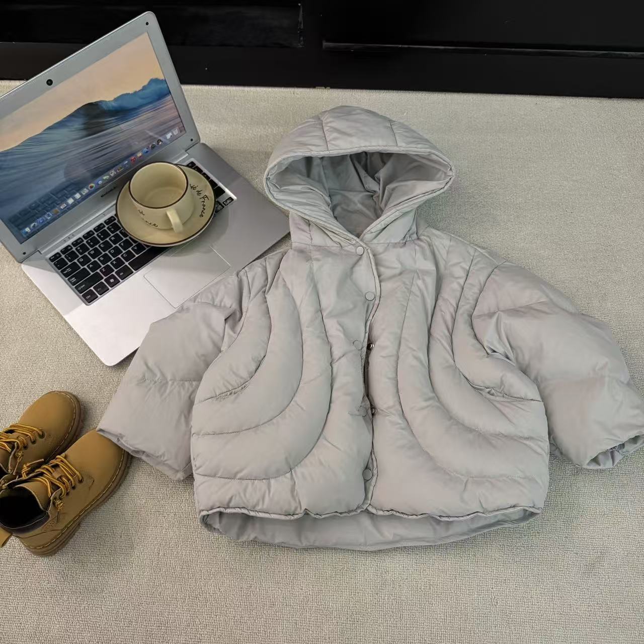 2025休闲冬季童装加绒加厚韩系款31111杏色