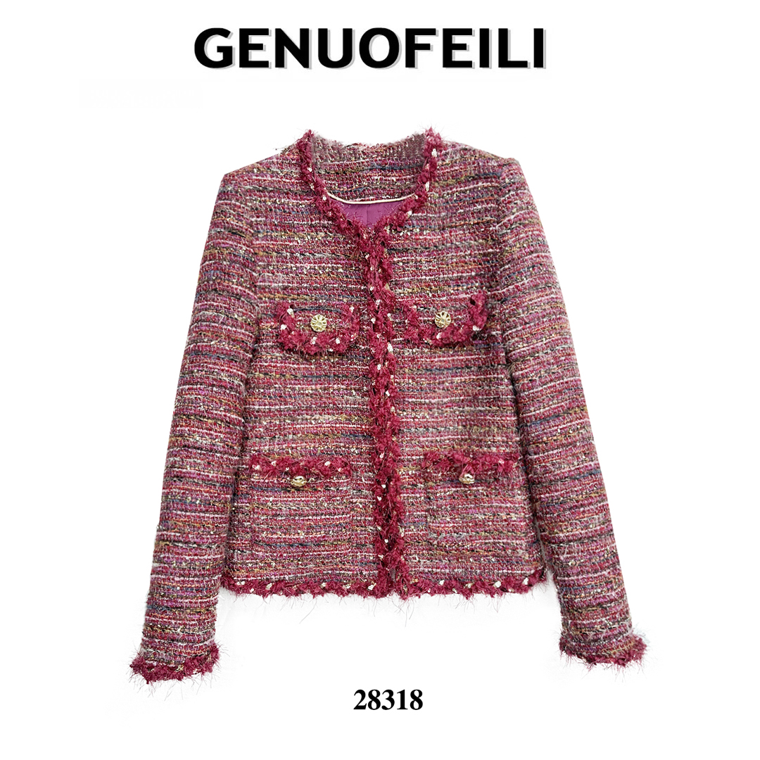 女小香风冬季秋冬轻熟名媛短外套百搭时尚编织设计师法式28318