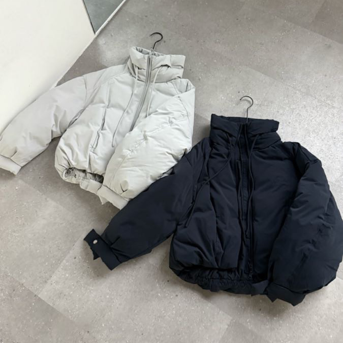 立领抽绳外套8011