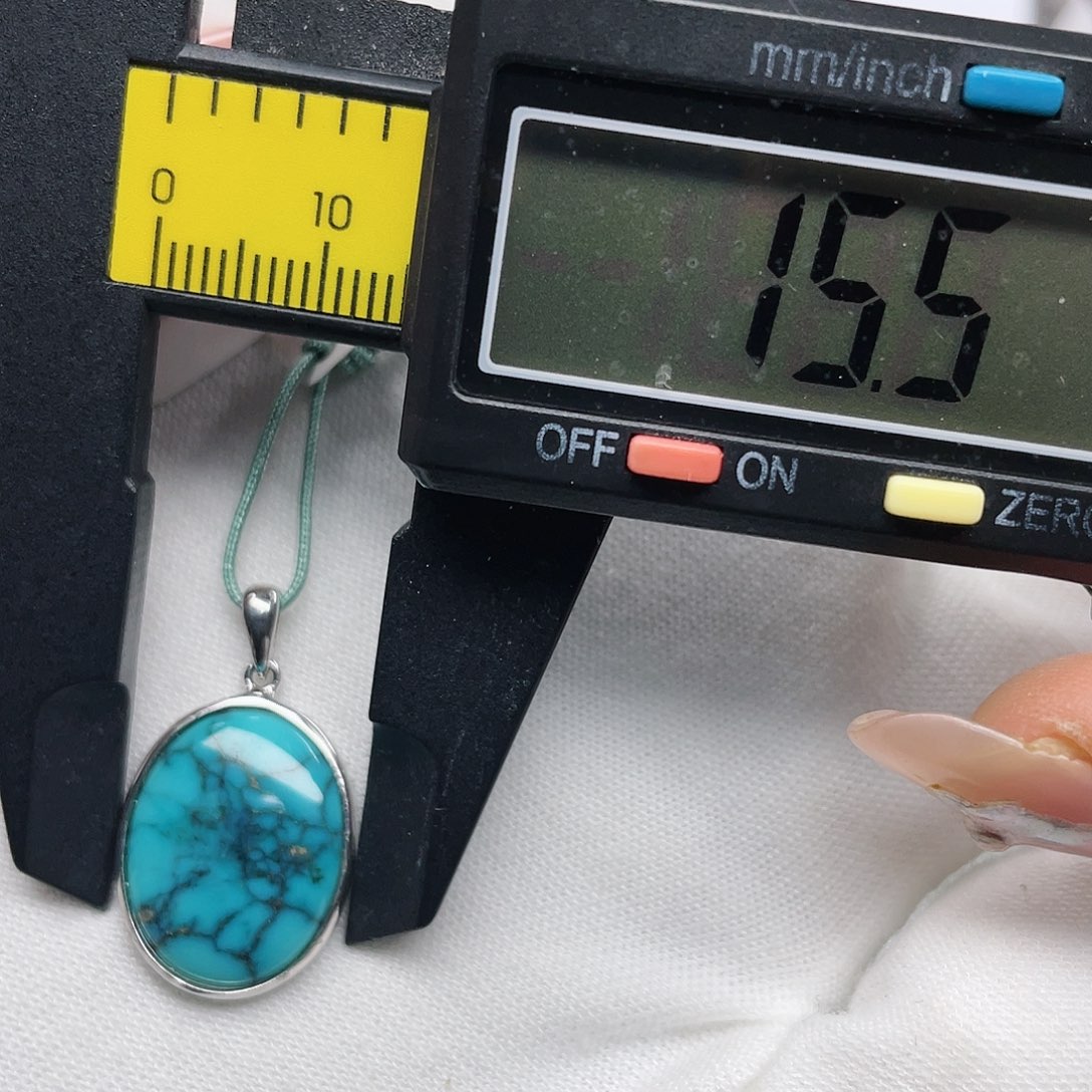 绿松石珠宝奇石银S925镶嵌