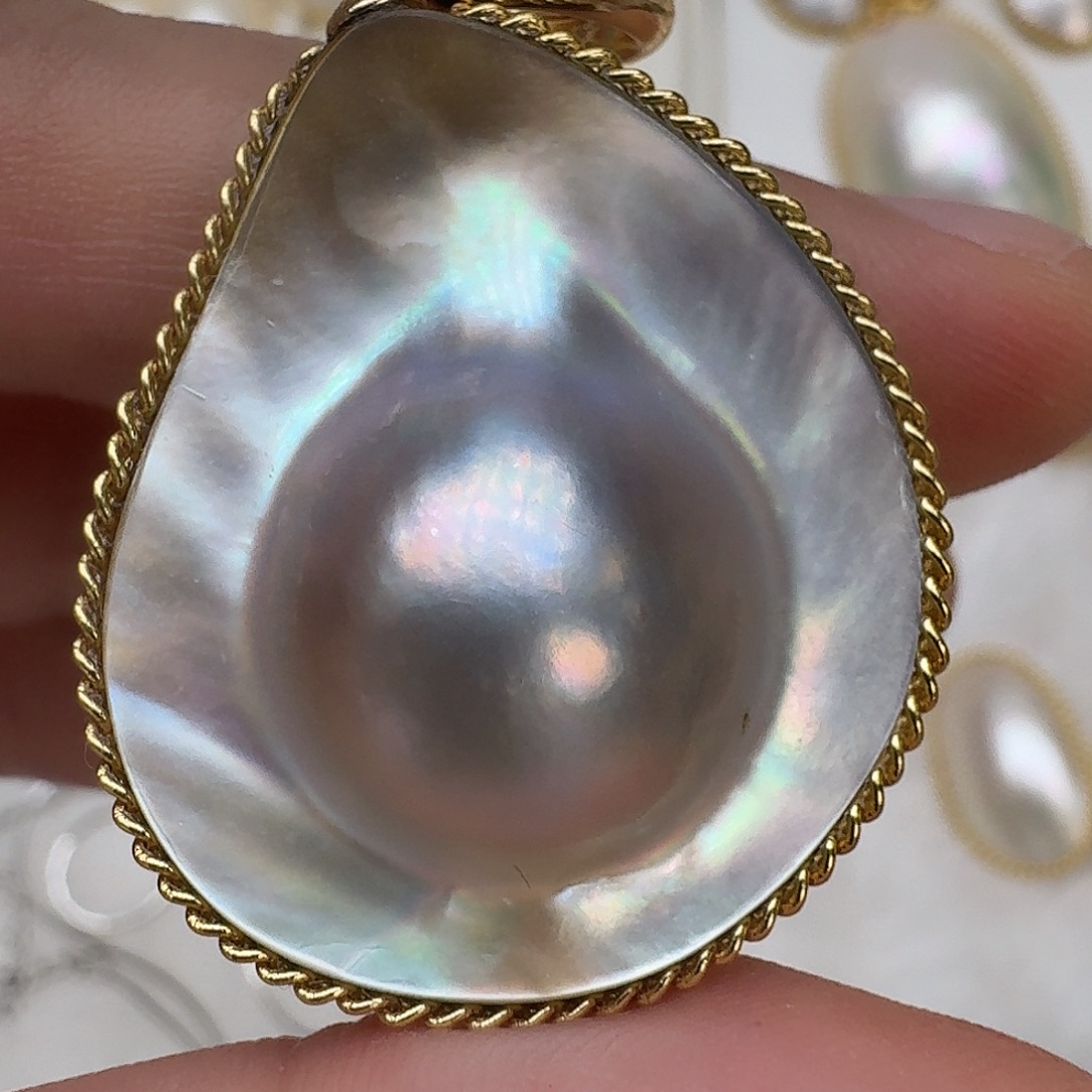 拼合珍珠（马贝珠）未镶嵌颈饰