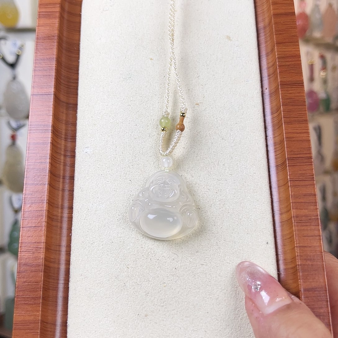 玛瑙/玉髓未镶嵌吊坠(赠链)