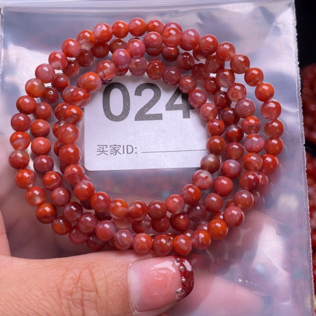 南红玛瑙手链未镶嵌