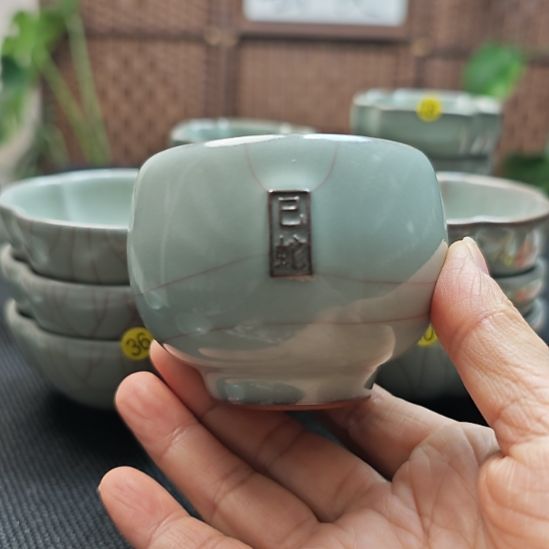 ?****?东霞官窑生肖杯手签款新粉