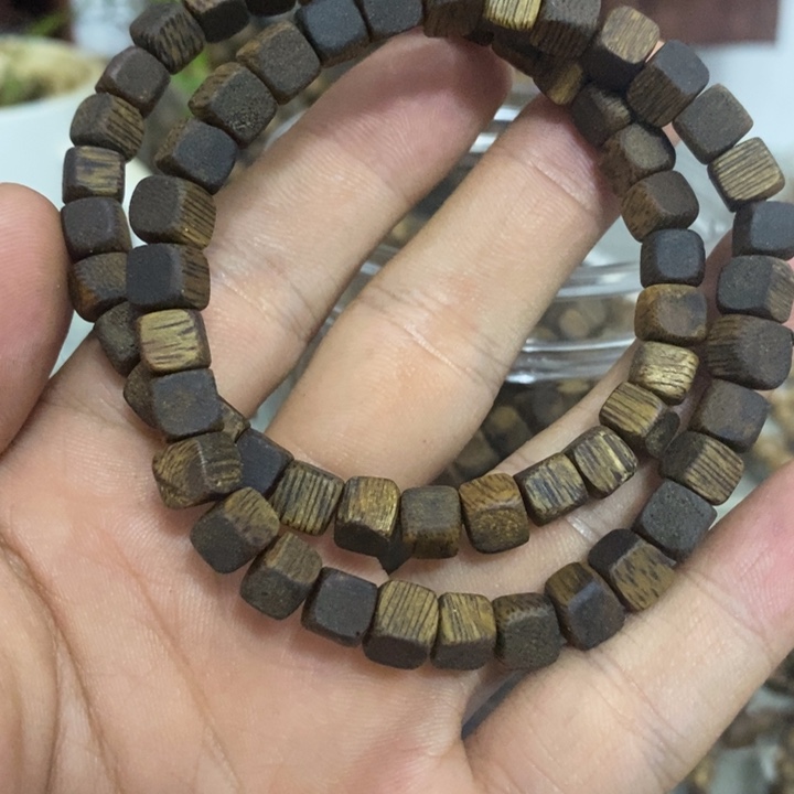 很***布沉香手串方糖珠6mm2条多样性发1
