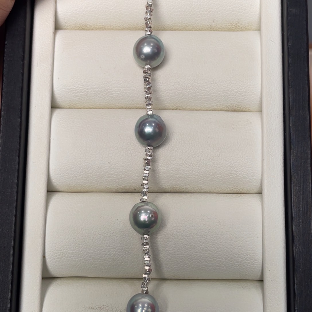 海水珍珠手绳银S925镶嵌y****马