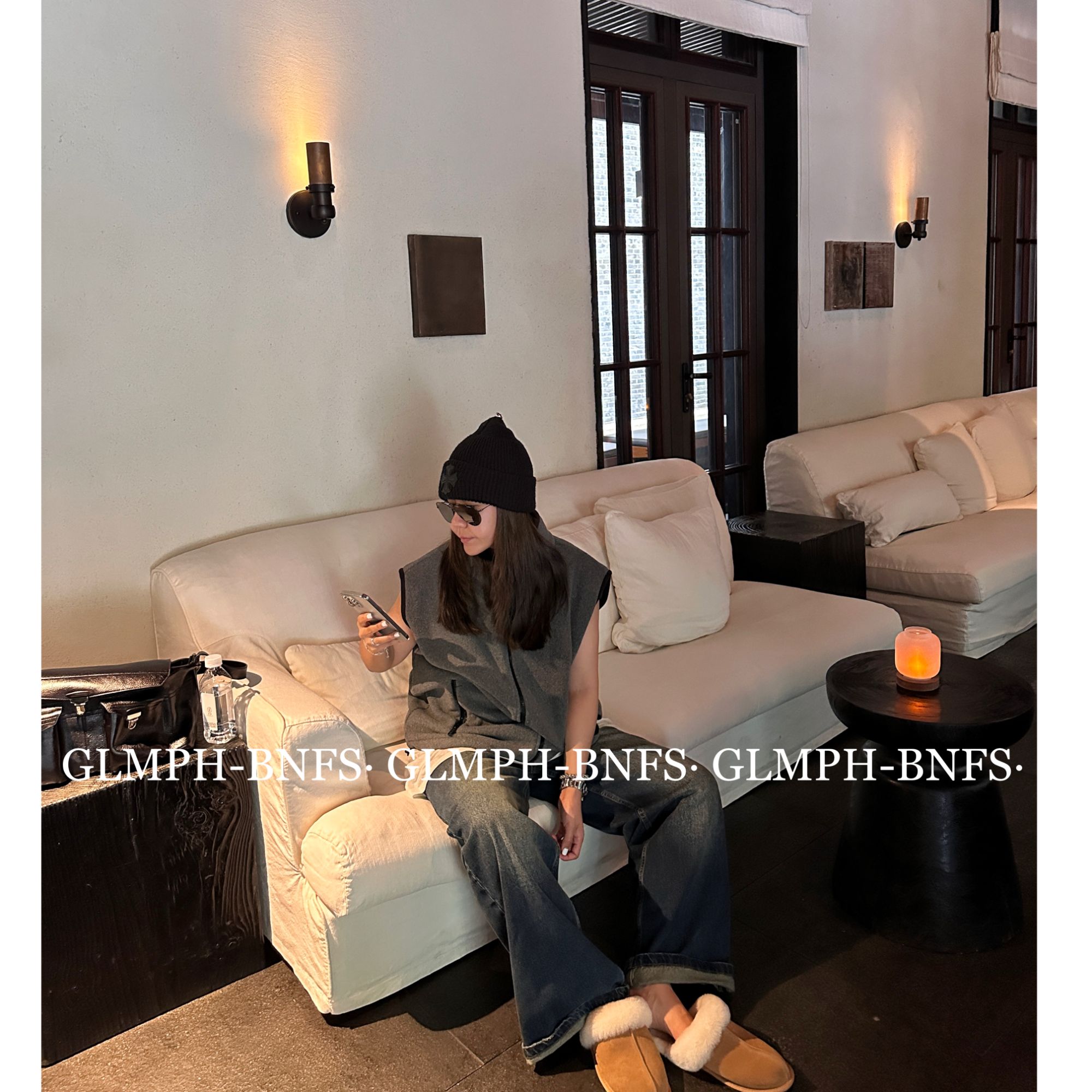 GLMPH-BNFS【M 马甲】简约翻领无袖宽松休闲百搭马甲-1083