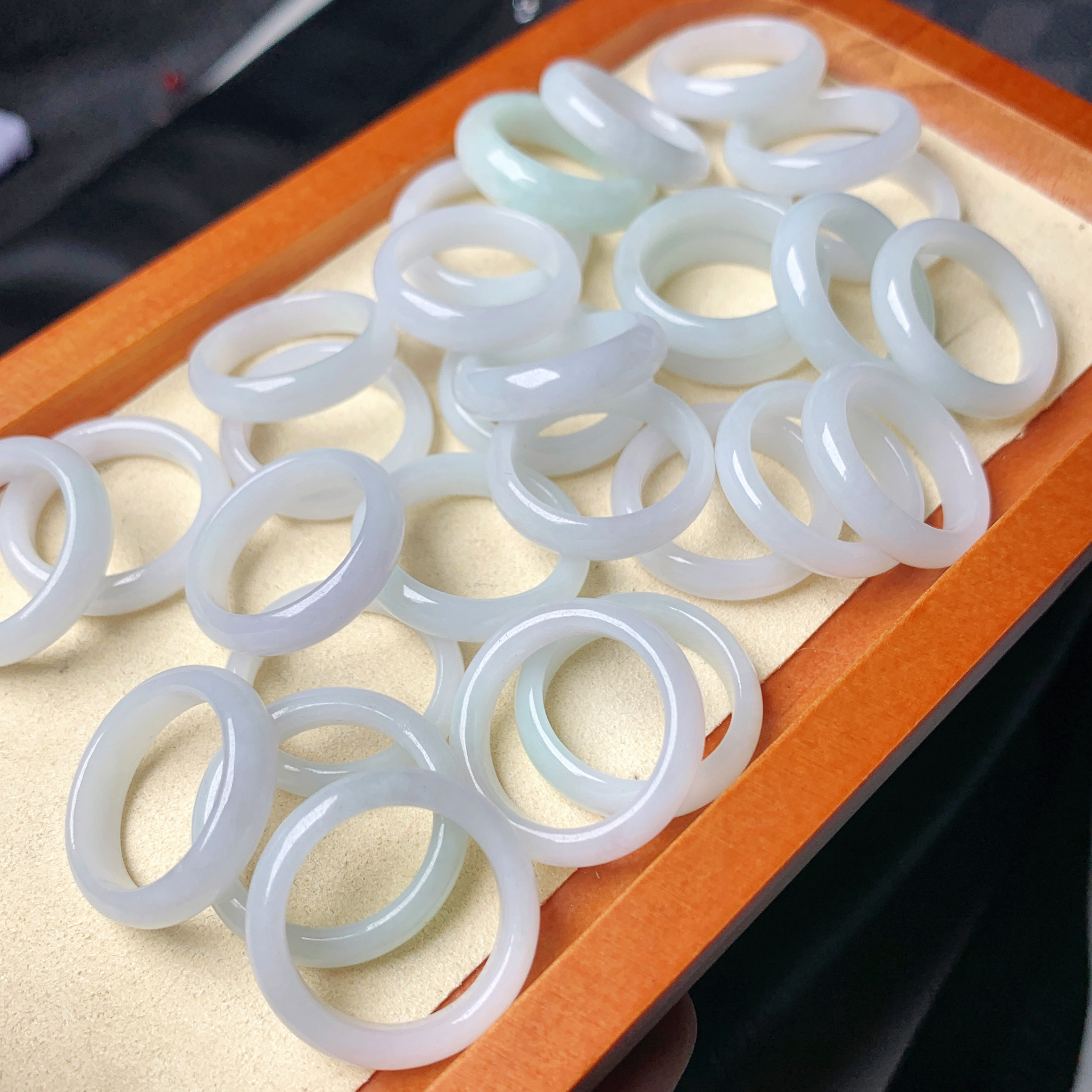 天然A货缅甸翡翠戒圈女款时尚港码圈号