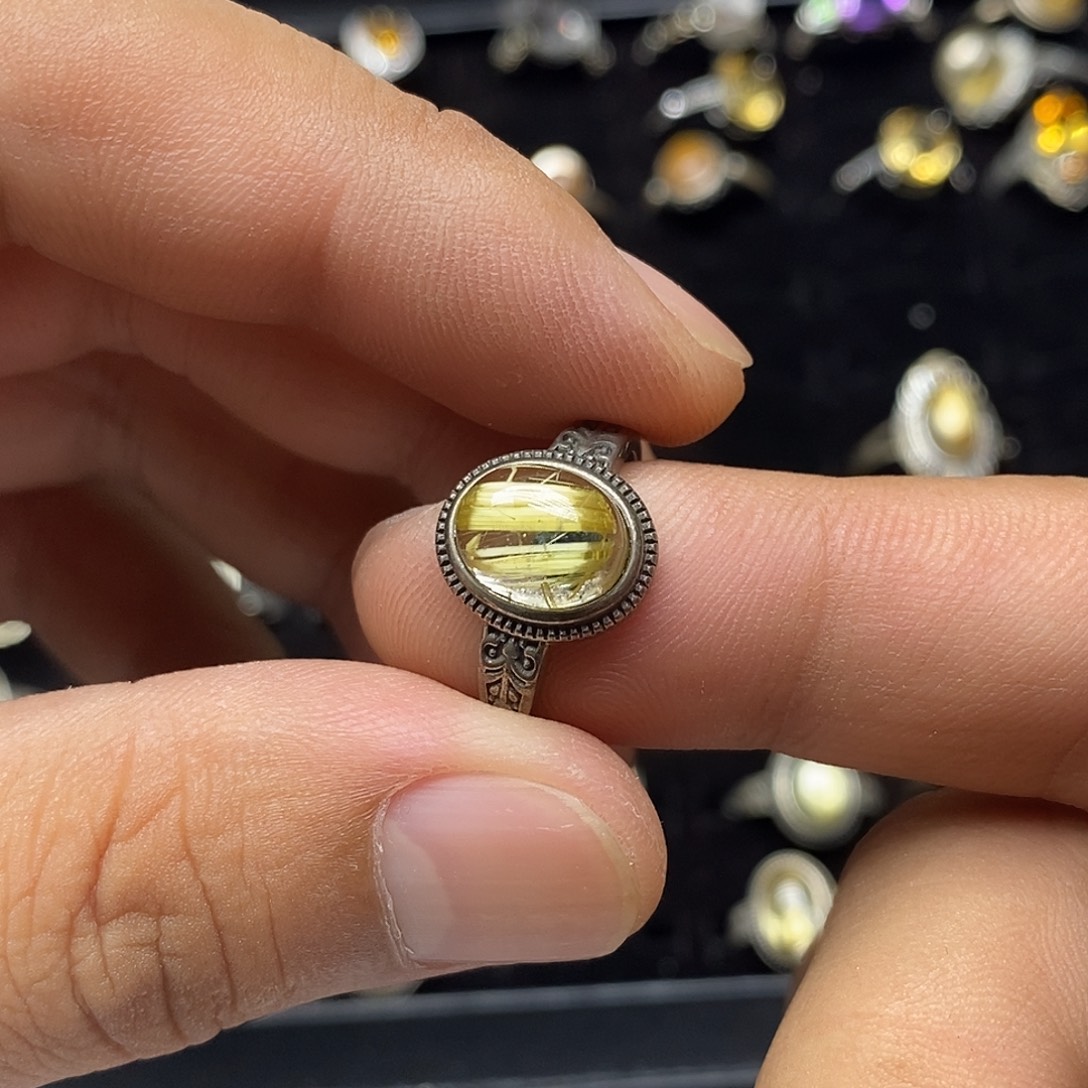 银S925镶嵌珠宝半成品水晶