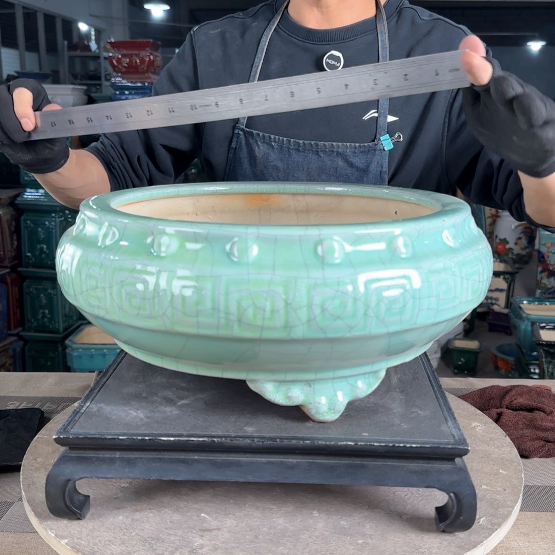 一风堂石湾花盆。高温裂