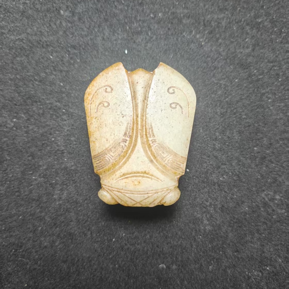 精品文玩古玉和田玉一鸣惊人吊坠 尺寸4.78x3.74x2.1