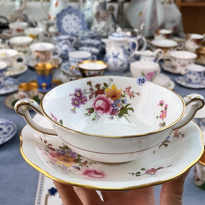 中古欧瓷瓷器小房子