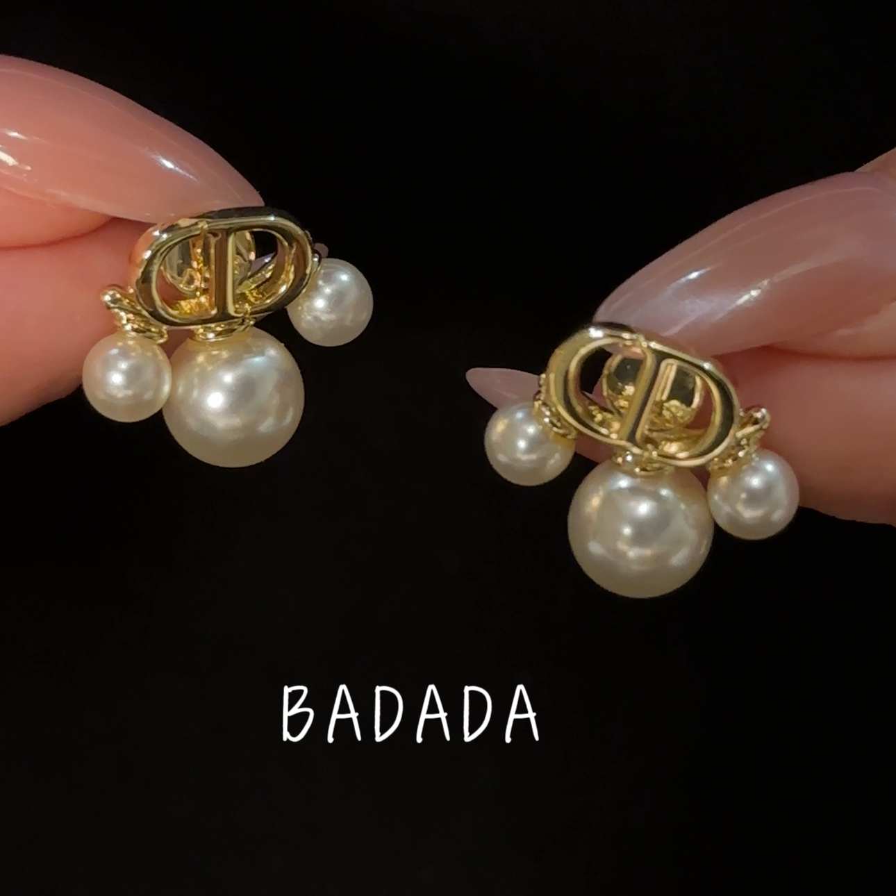 铜合金仿珍珠耳饰 【EDD6012】轻奢女士气质精致高定耳钉