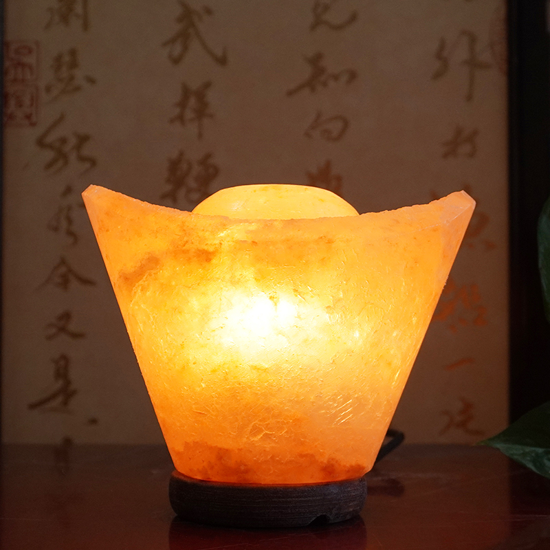 纯天然喜马拉雅雕刻盐灯元宝盐灯巴基斯坦进口厂家直发造型款盐灯