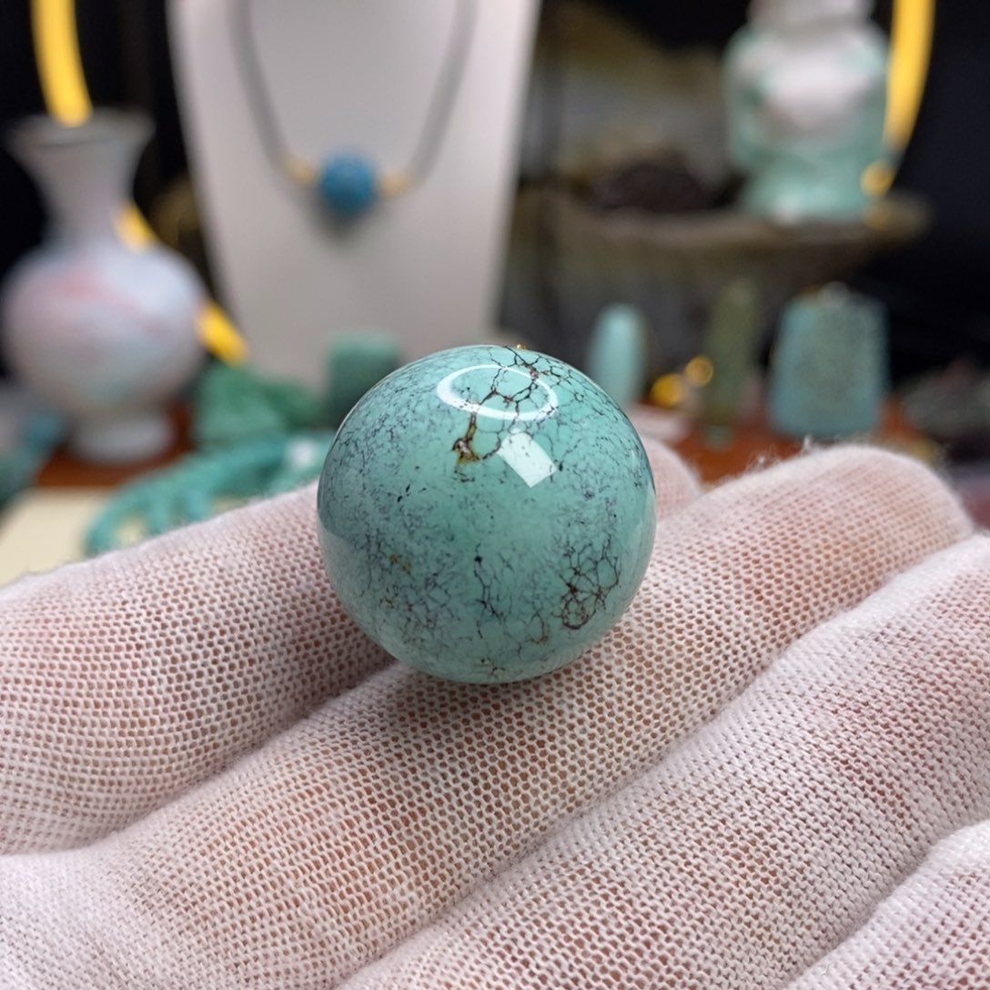 绿松石未镶嵌珠宝半成品23.6