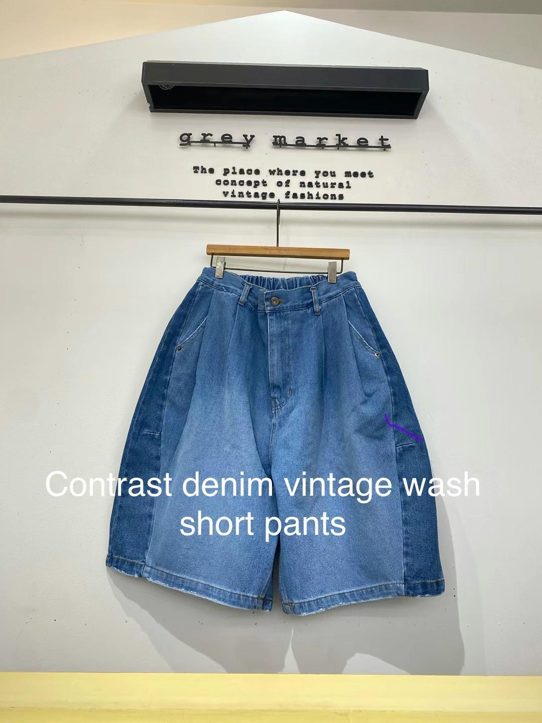 蝴蝶结侧线牛仔短裤【no退no换】腰围108臀围146裤长60