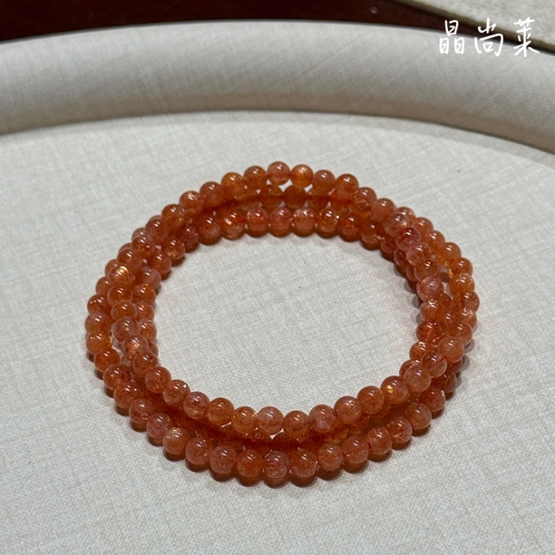 金太阳三圈橙红色爆闪三圈多圈女生手串珠宝首饰多样性发其一