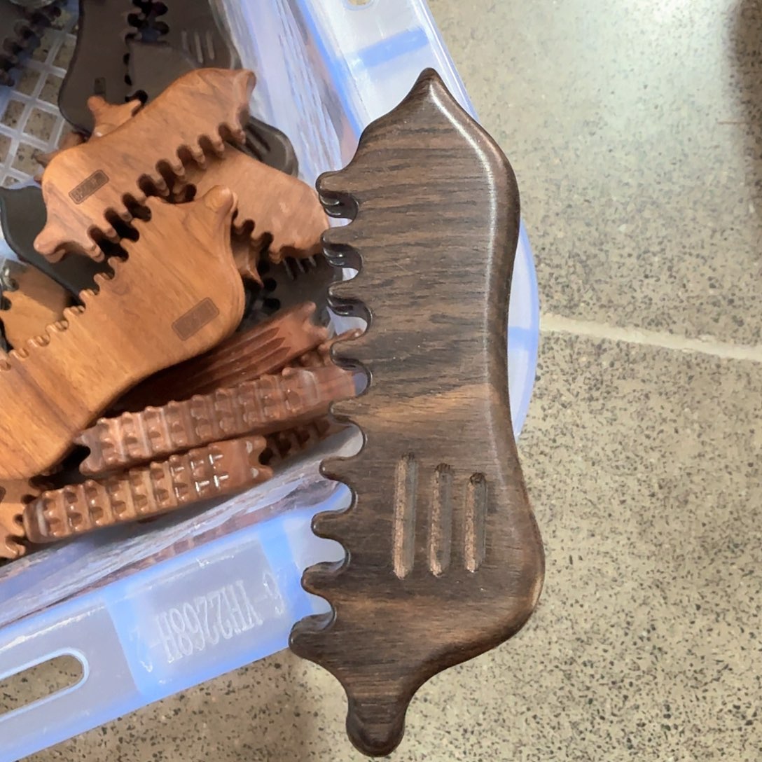 紫光檀三排小号面部放松工具瑕疵