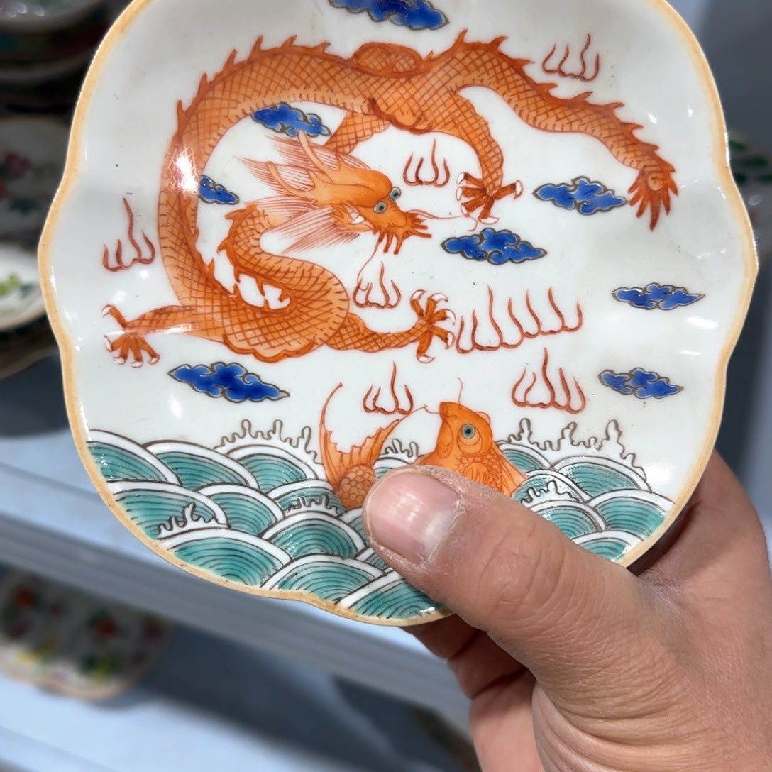 瓷片摆件手绘瓷器全部处理