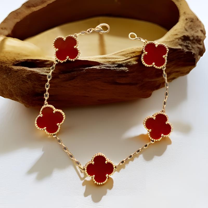 【玉素专属】新款18k金重金红玛瑙五花手链（72小时鉴赏期）