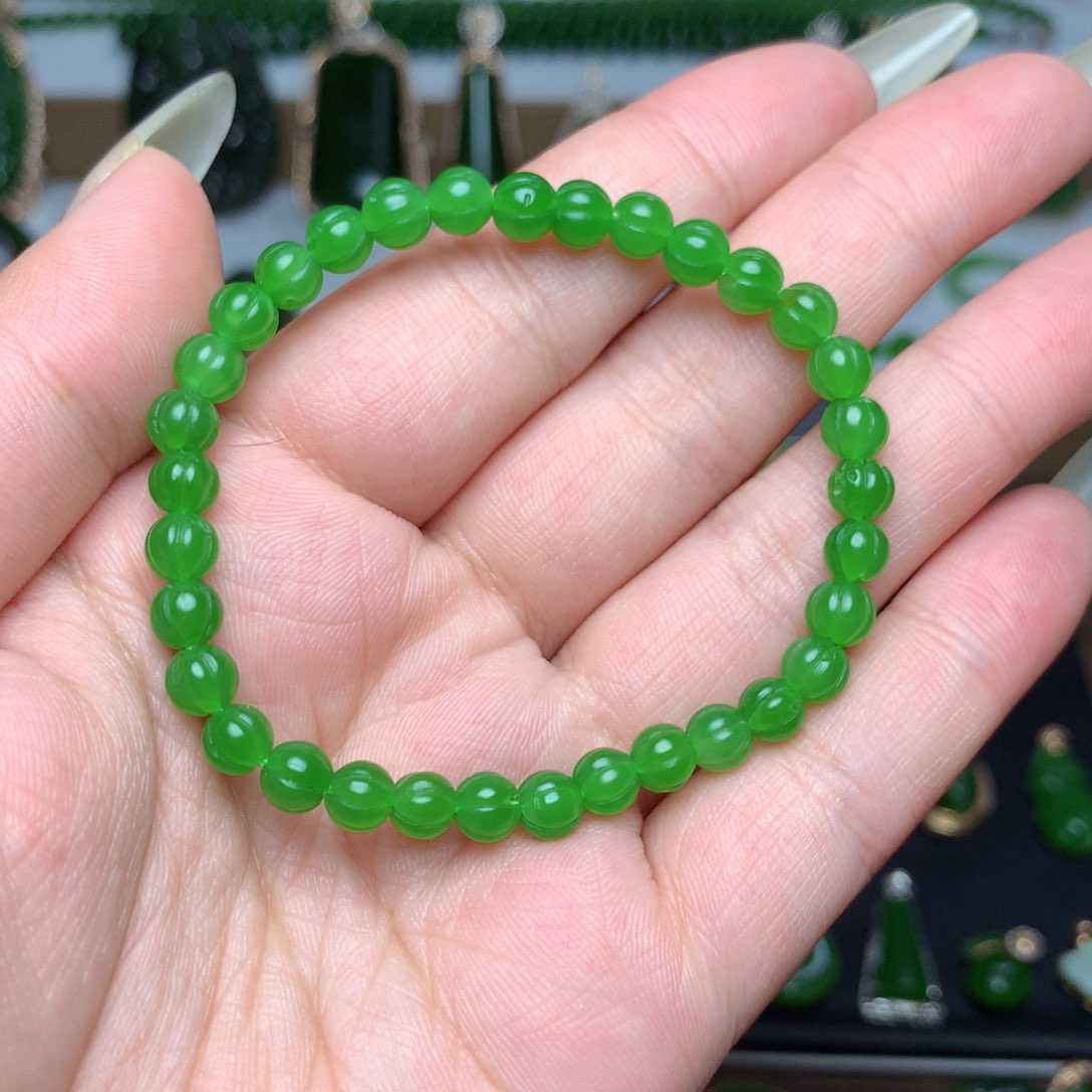 和田玉（碧玉）手串卡6未镶嵌